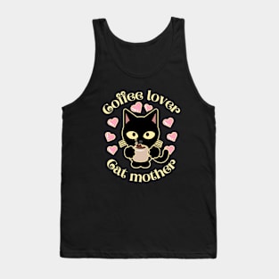 Coffee Lover Cat Mother Tank Top